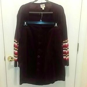 Skirt and cardigan set